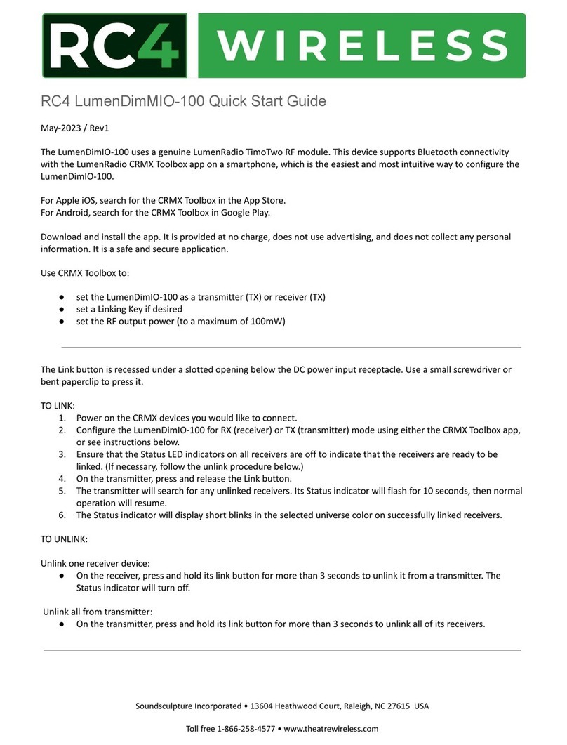 RC4 LumenDimMIO-100 quick start guide