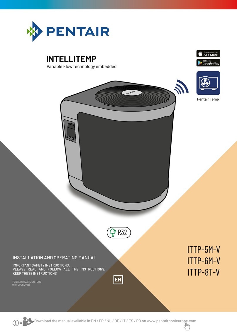 Pentair INTELLITEMP ITTP-5M-V Installation and operating manual