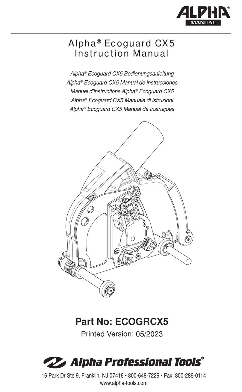 Alpha Ecoguard CX5 instruction manual