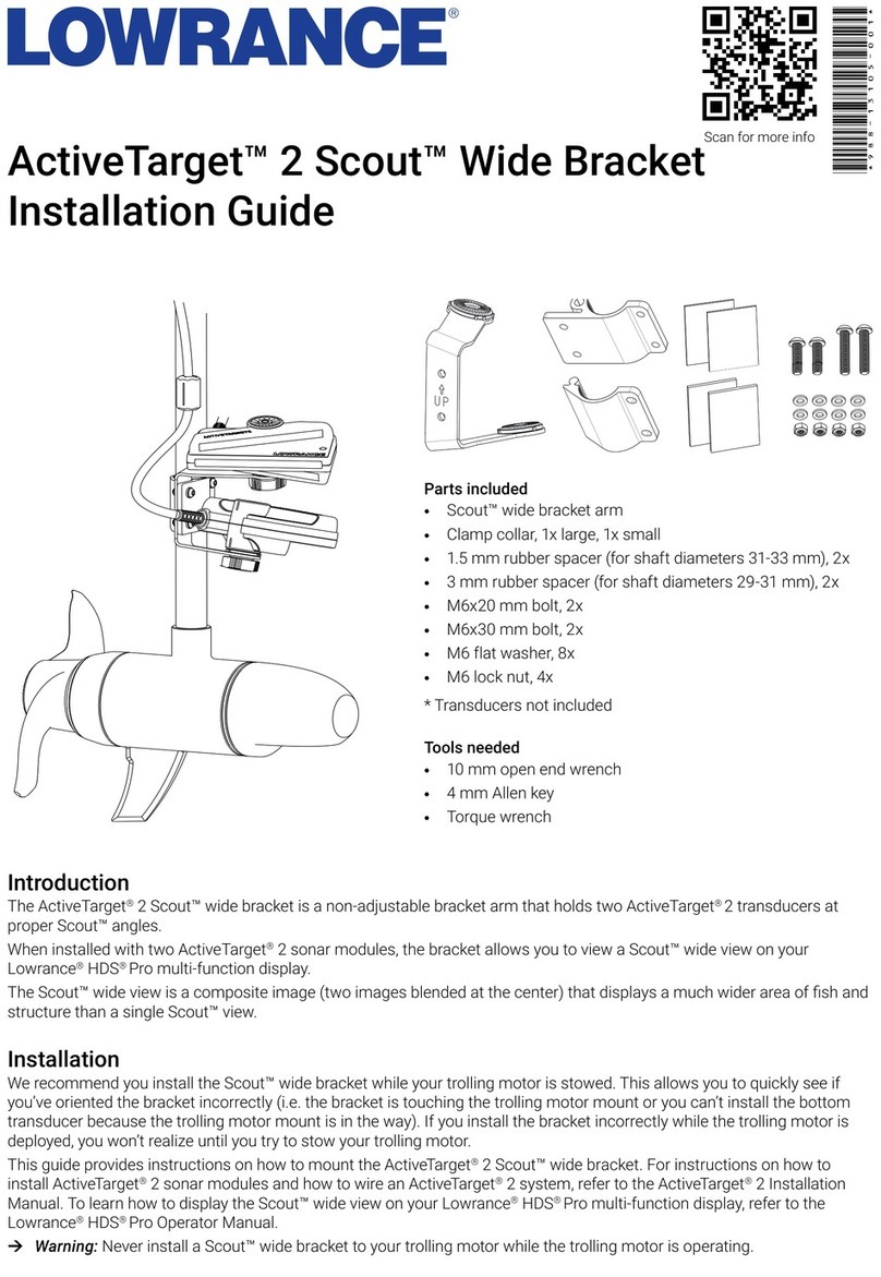 Lowrance ActiveTarget 2 Scout Wide Bracket installation guide