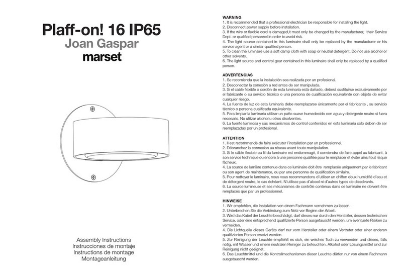 marset Plaff-on! 16 IP65 User manual marset Plaff-on! 16 IP65 User manual
