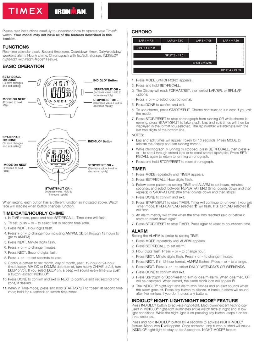 Timex IRONMAN TW5K940009J User manual