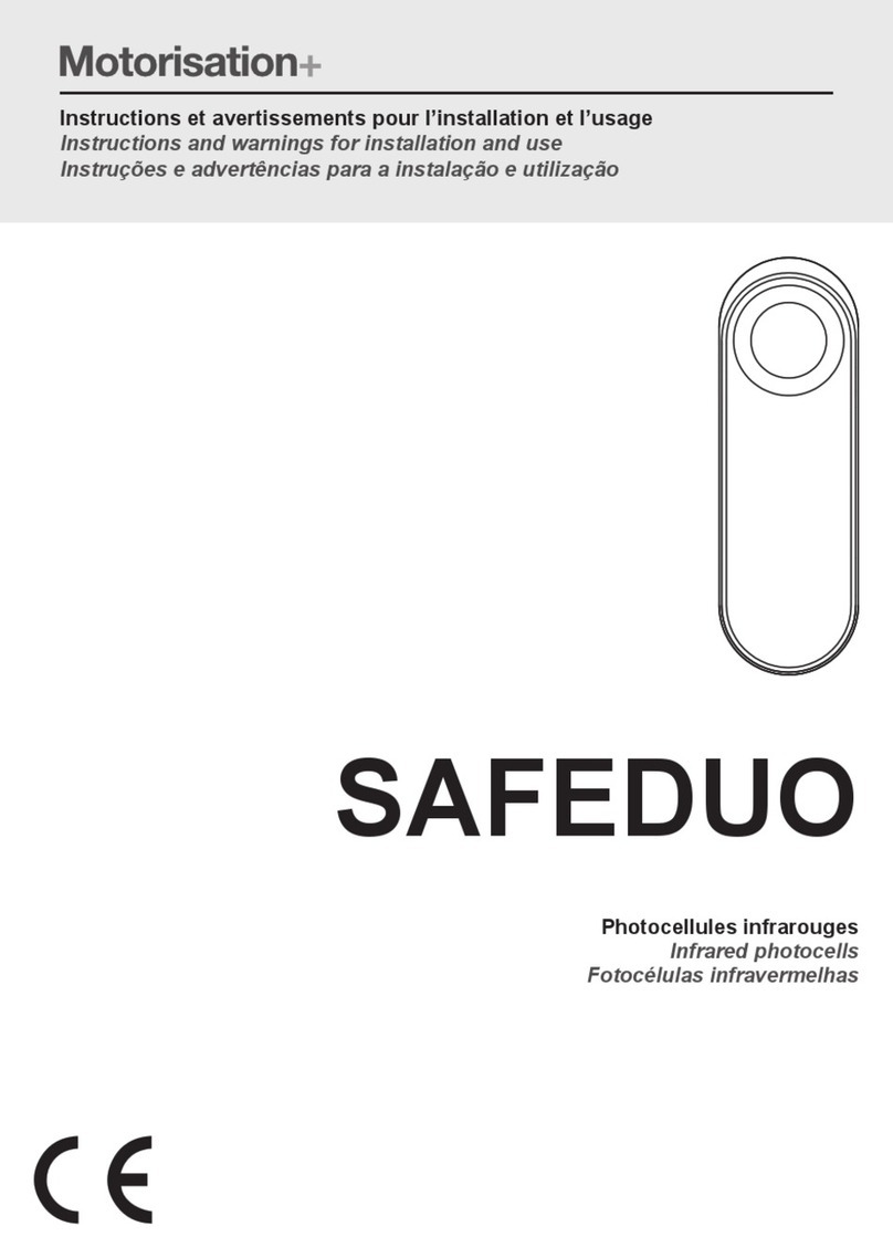Motorisation+ SAFEDUO Instructions and warnings for installation and use