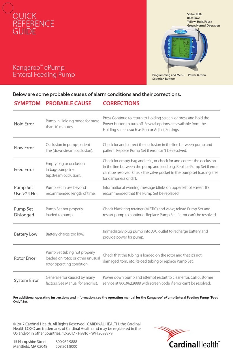 Cardinal Health Kangaroo ePump User manual Cardinal Health Kangaroo ePump User manual