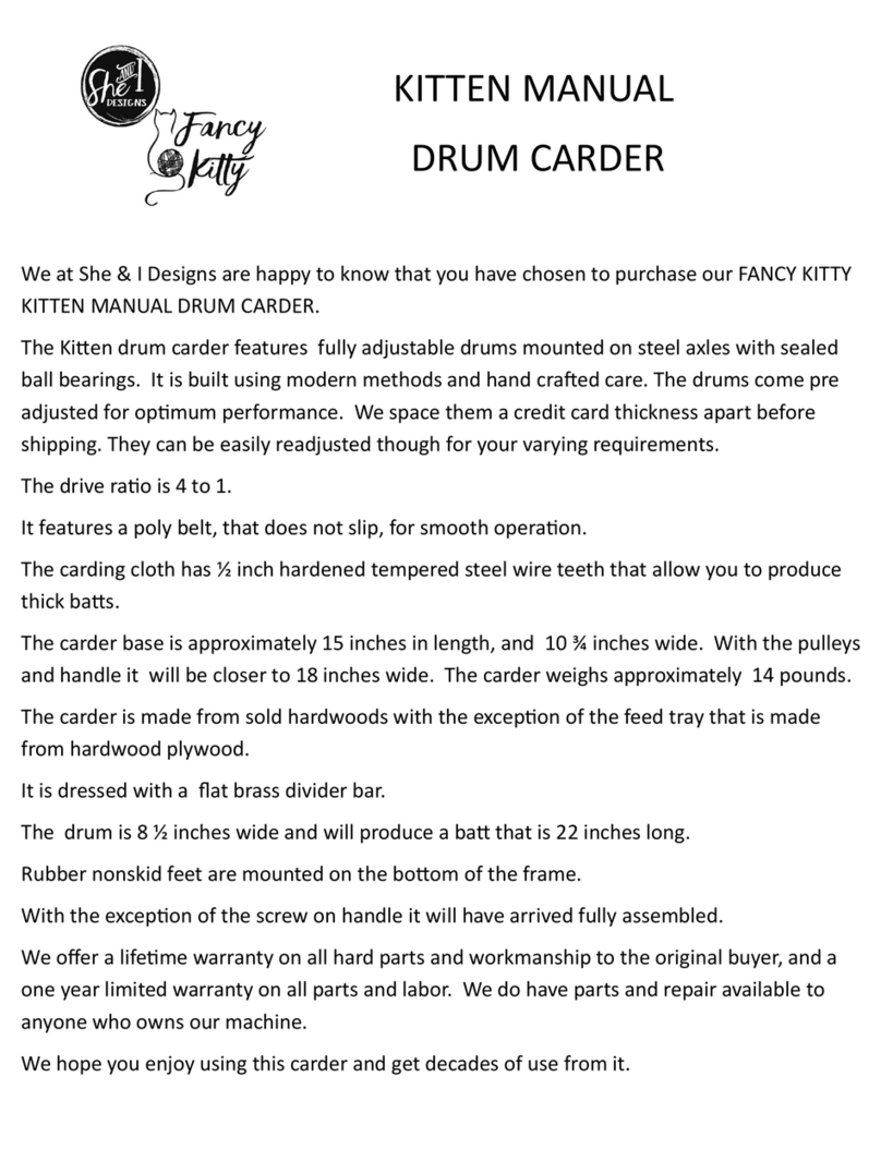 Fancy Kitty DRUM CARDER User manual