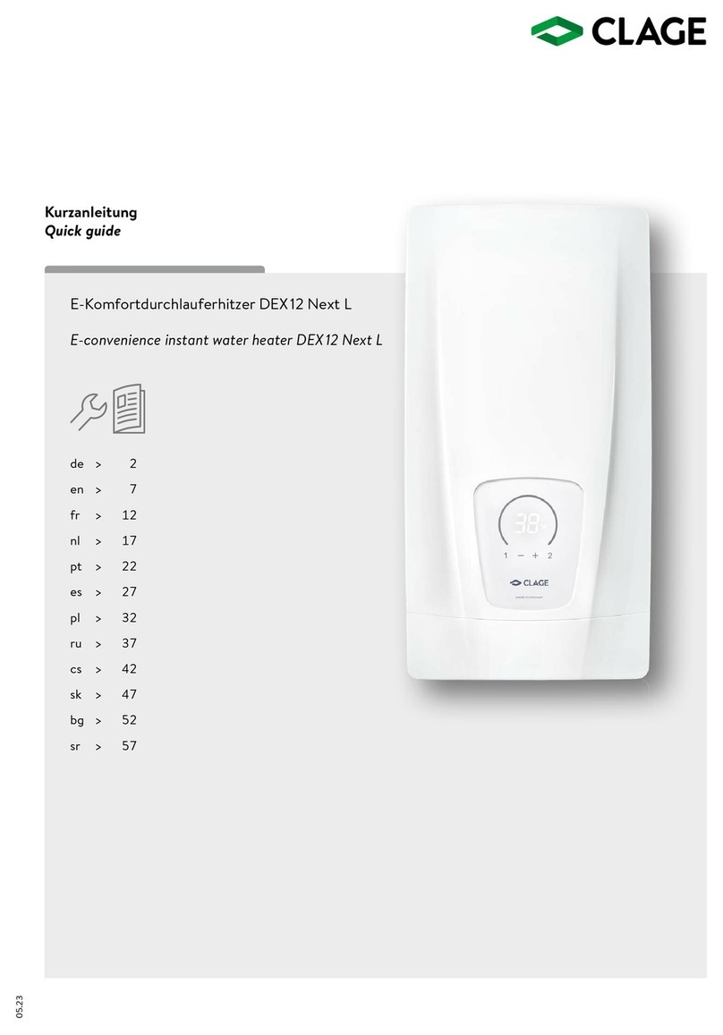 clage DEX12 Next L User manual clage DEX12 Next L User manual