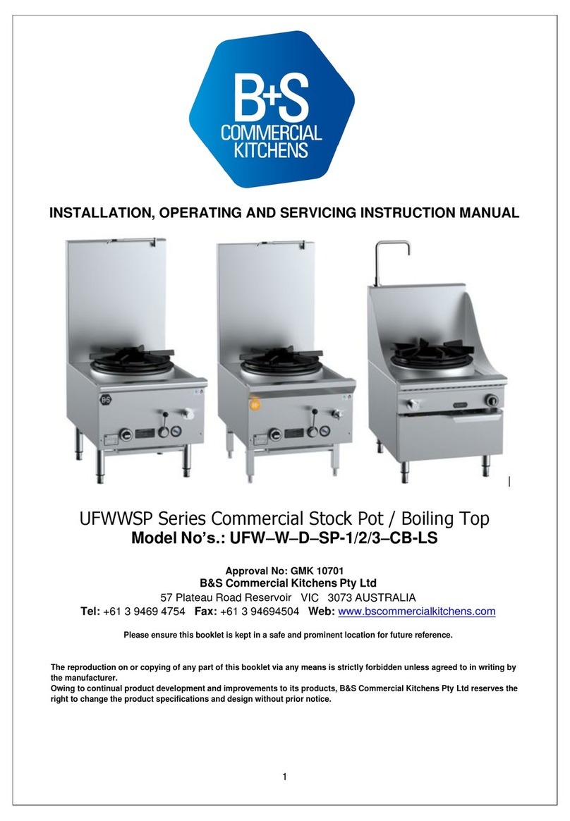 B+S UFWWSP Series Installation, operating and servicing instruction manual