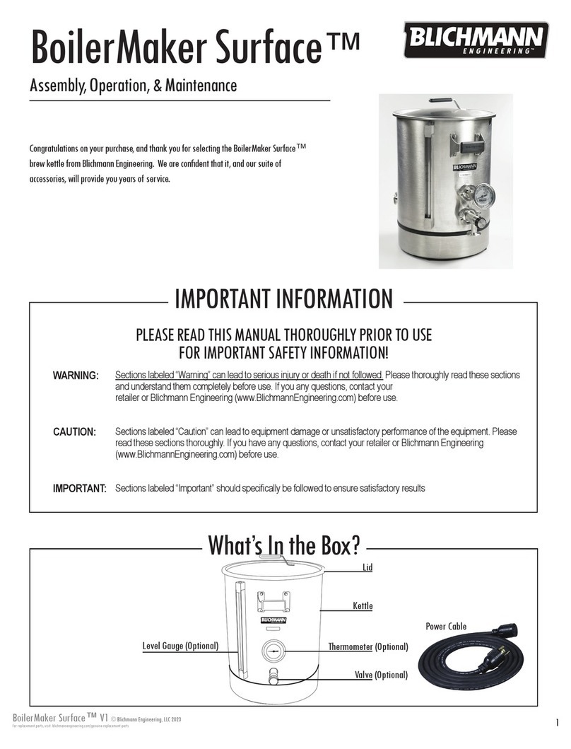 Blichmann BoilerMaker Surface Assembly operation maintenance