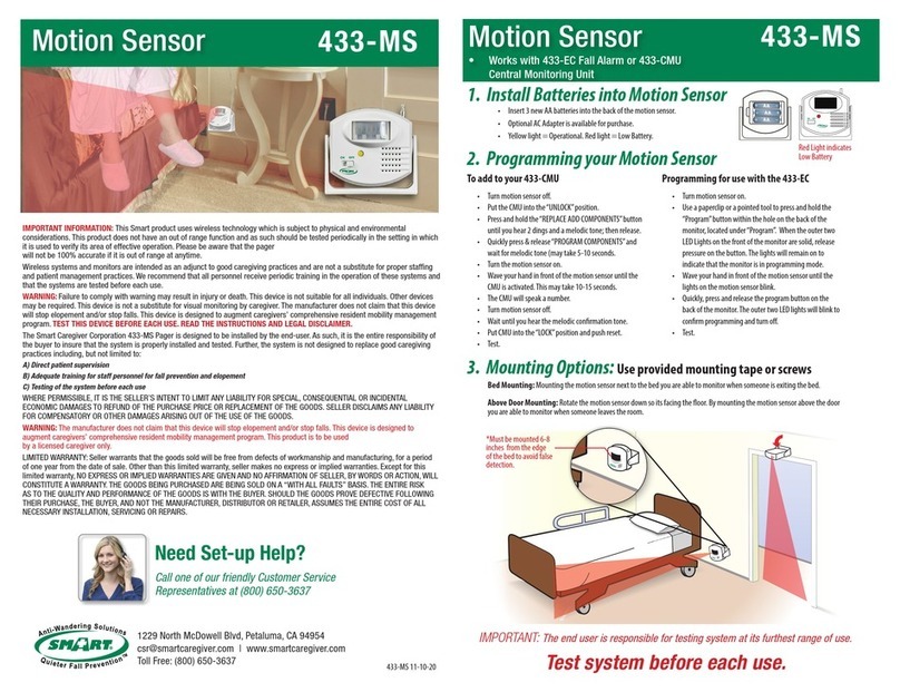 Smart Caregiver 433-MS manual