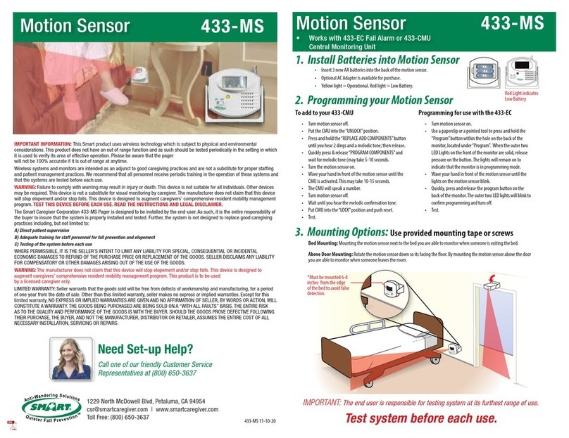 Smart Caregiver 433-MS manual