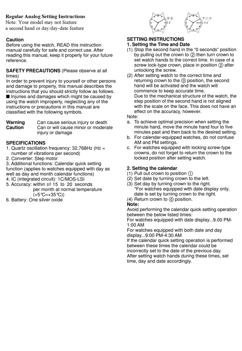 Citizen CAL 1010 Setting instructions