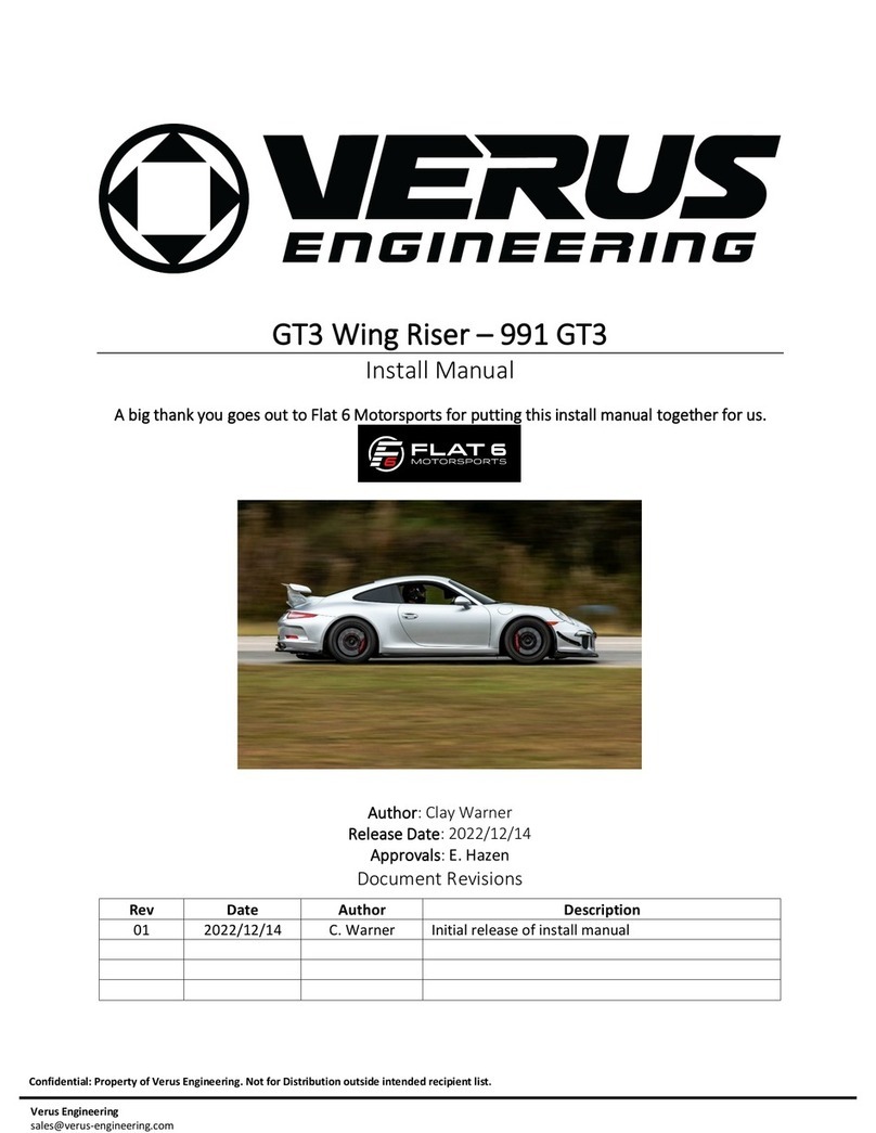 Verus Engineering Wing Riser 991 GT3 Manual Verus Engineering Wing Riser 991 GT3 Manual