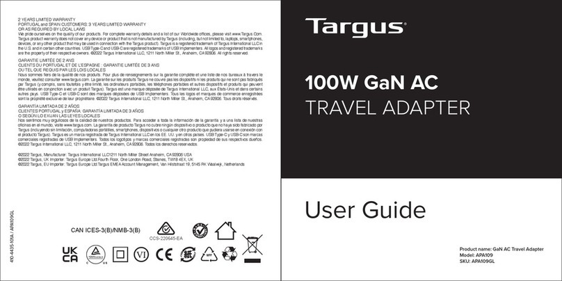 Targus APA109 user guide