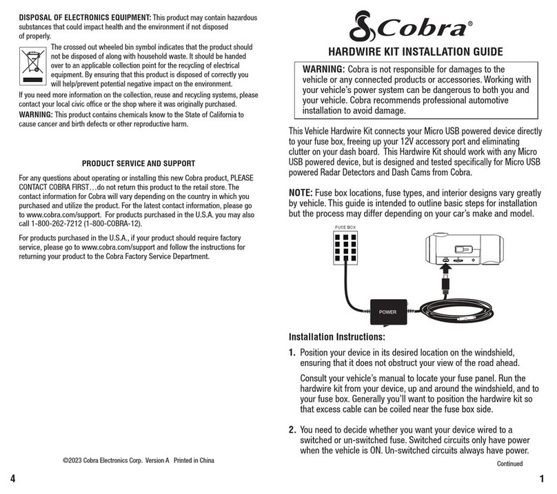 Cobra CA-MICROUSB-003 installation guide