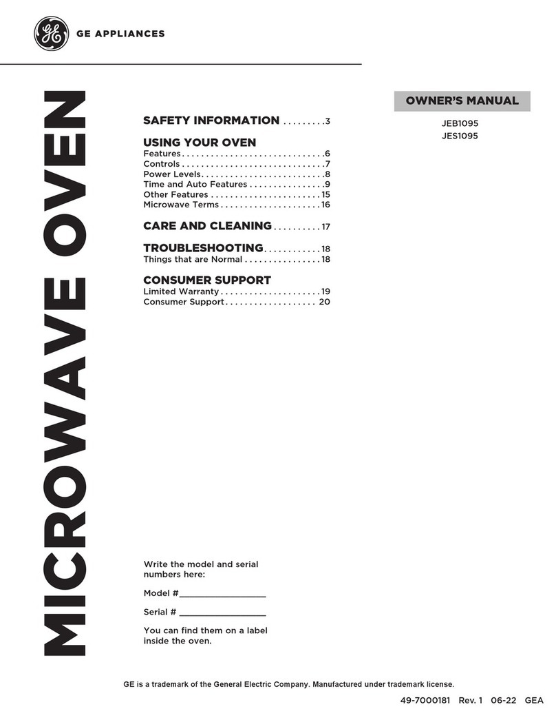 GE JEB1095 User manual