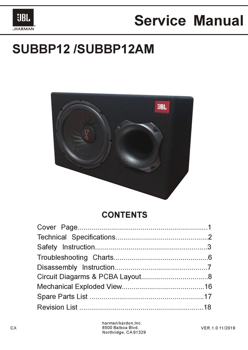 Harman JBL SUBBP12 User manual