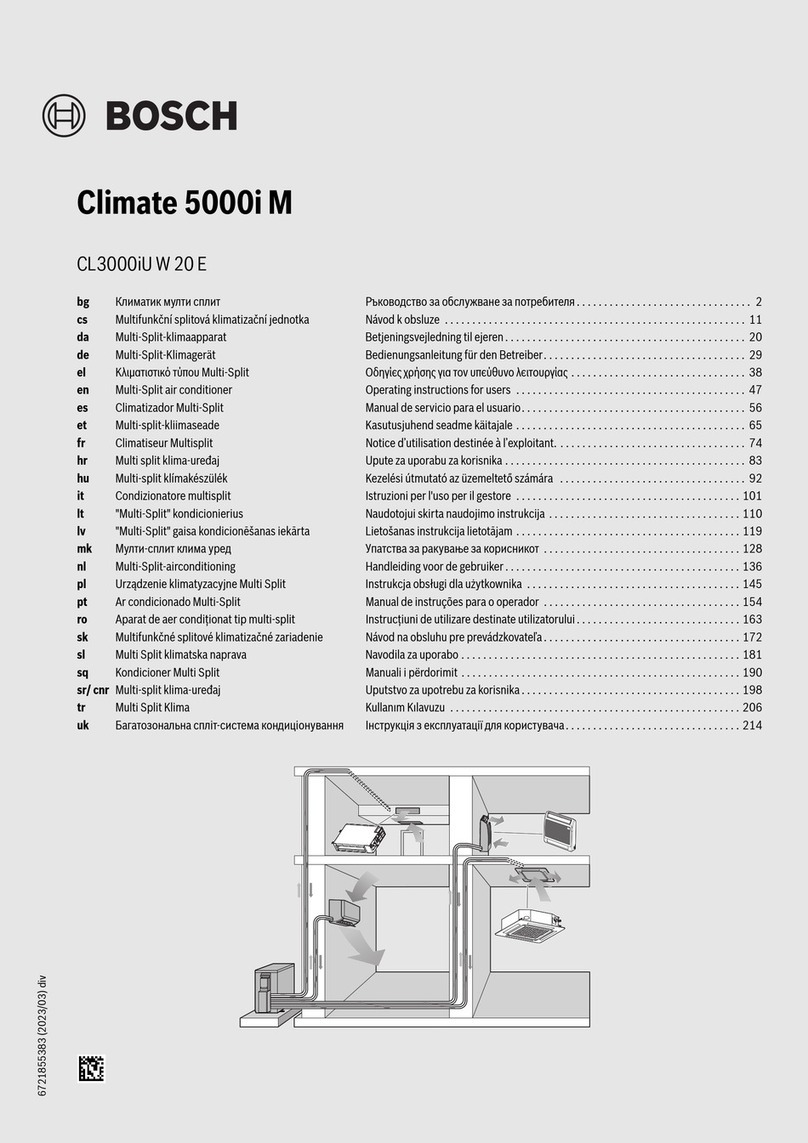 Bosch Climate 5000i M Series Operating instructions for users