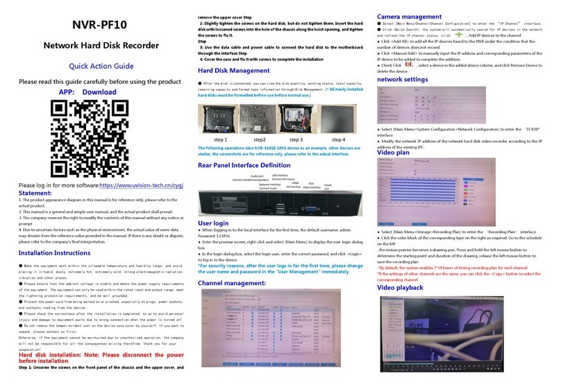 SUNBA NVR-PF10 User manual