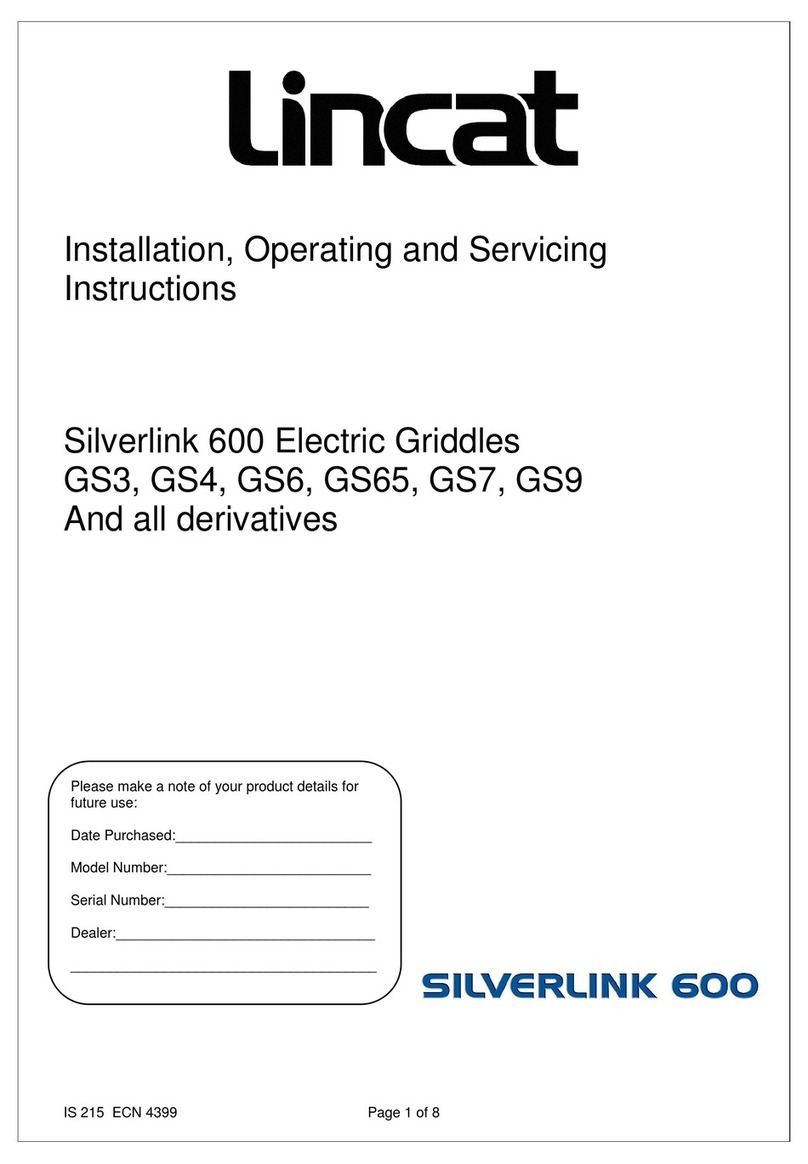 Lincat Silverlink 600 GS6 Installation, operating and servicing instruction
