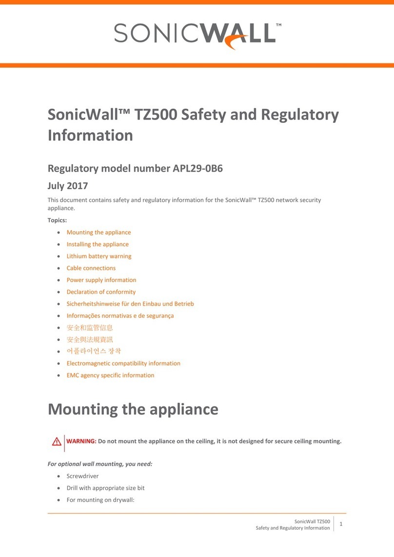 SonicWALL APL29-0B6 Owner's manual