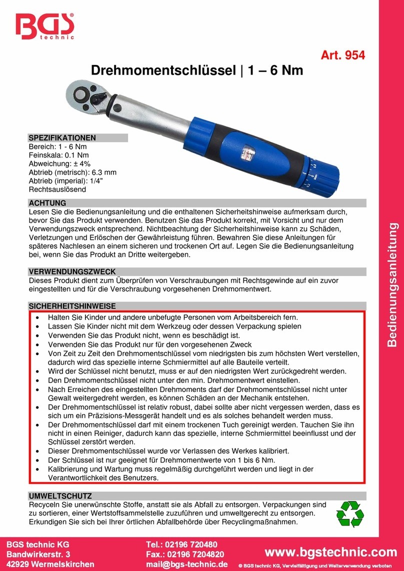BGS technic 954 User manual BGS technic 954 User manual
