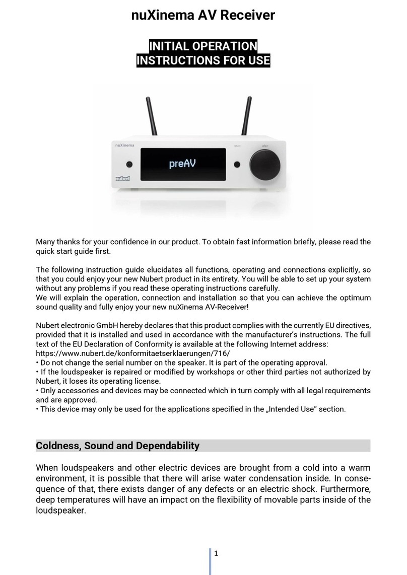 Nubert nuXinema Instructions for use