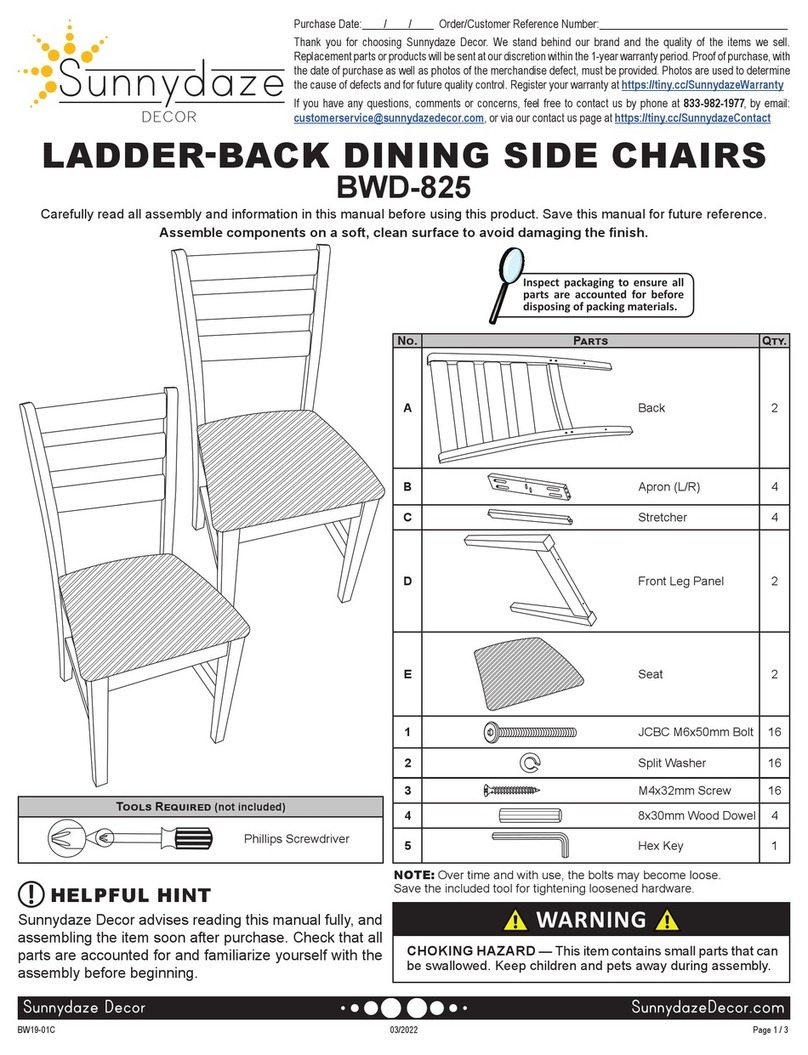 Sunnydaze Decor BWD-825 manual