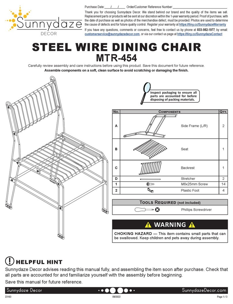 Sunnydaze Decor MTR-454 User manual Sunnydaze Decor MTR-454 User manual