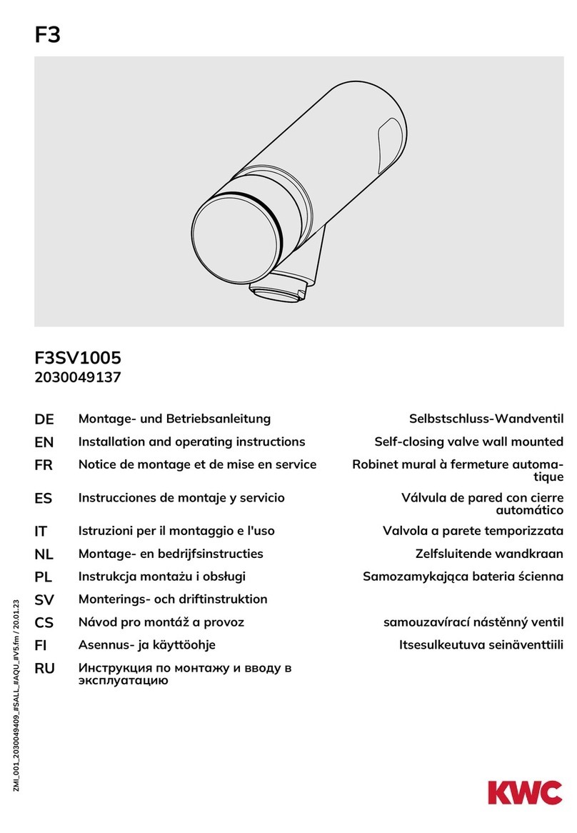 KWC F3 Installation and operating instructions