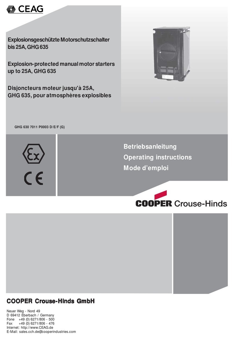 Cooper CEAG GHG 635 GHG 635 operating instructions
