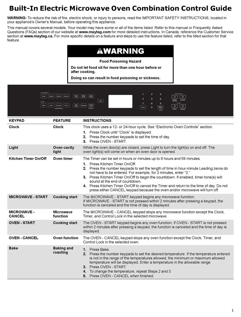 Maytag MOEC6030LZ Use and maintenance manual