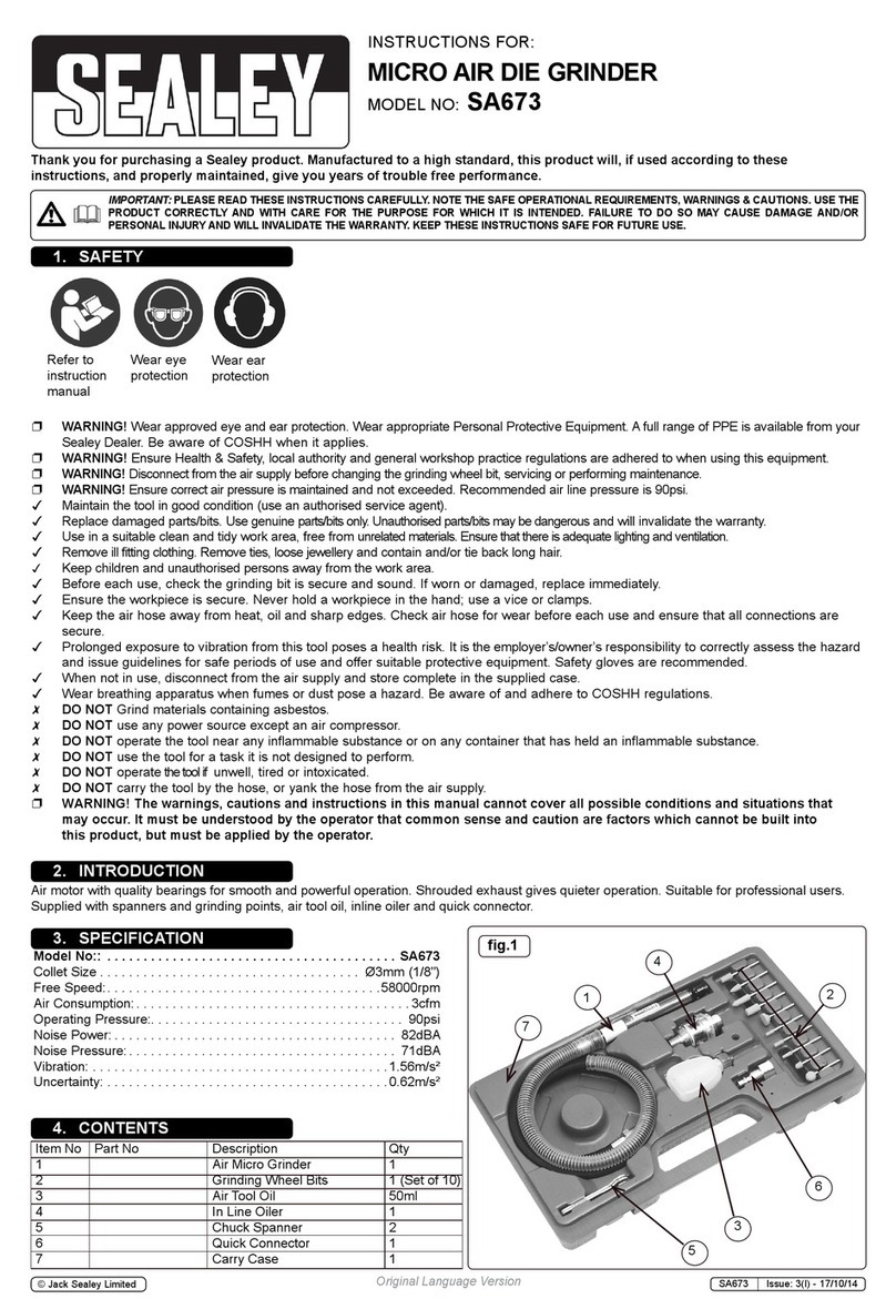 Sealey SA673 instructions