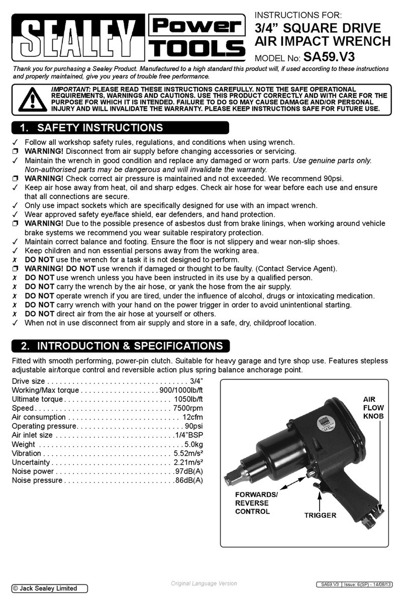 Sealey SA59.V3 User manual