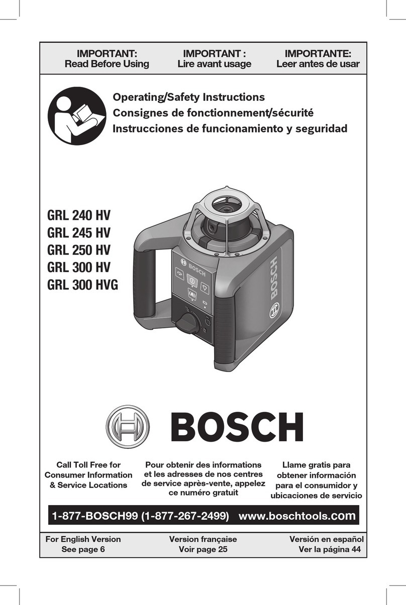 Bosch GRL 245 HV Assembly instructions Bosch GRL 245 HV Assembly instructions