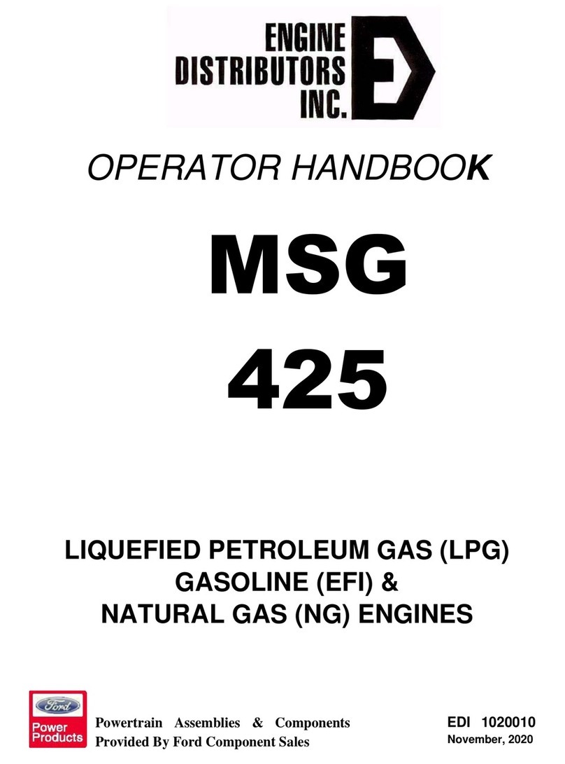 Engine distributors MSG 425 Operator's handbook