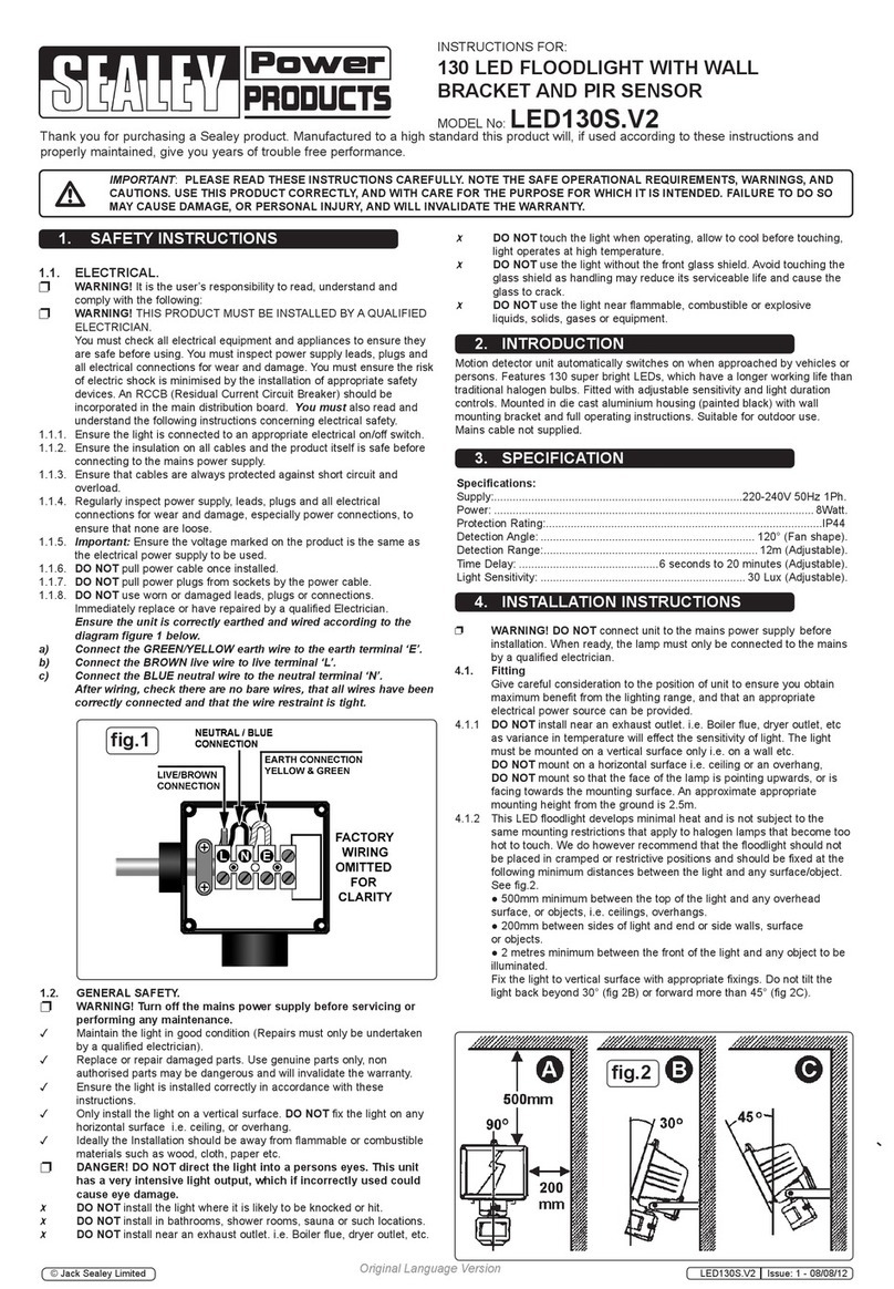 Sealey LED130S.V2 instructions