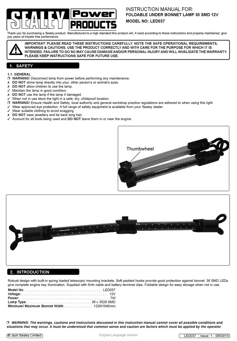 Sealey LED037 instruction manual