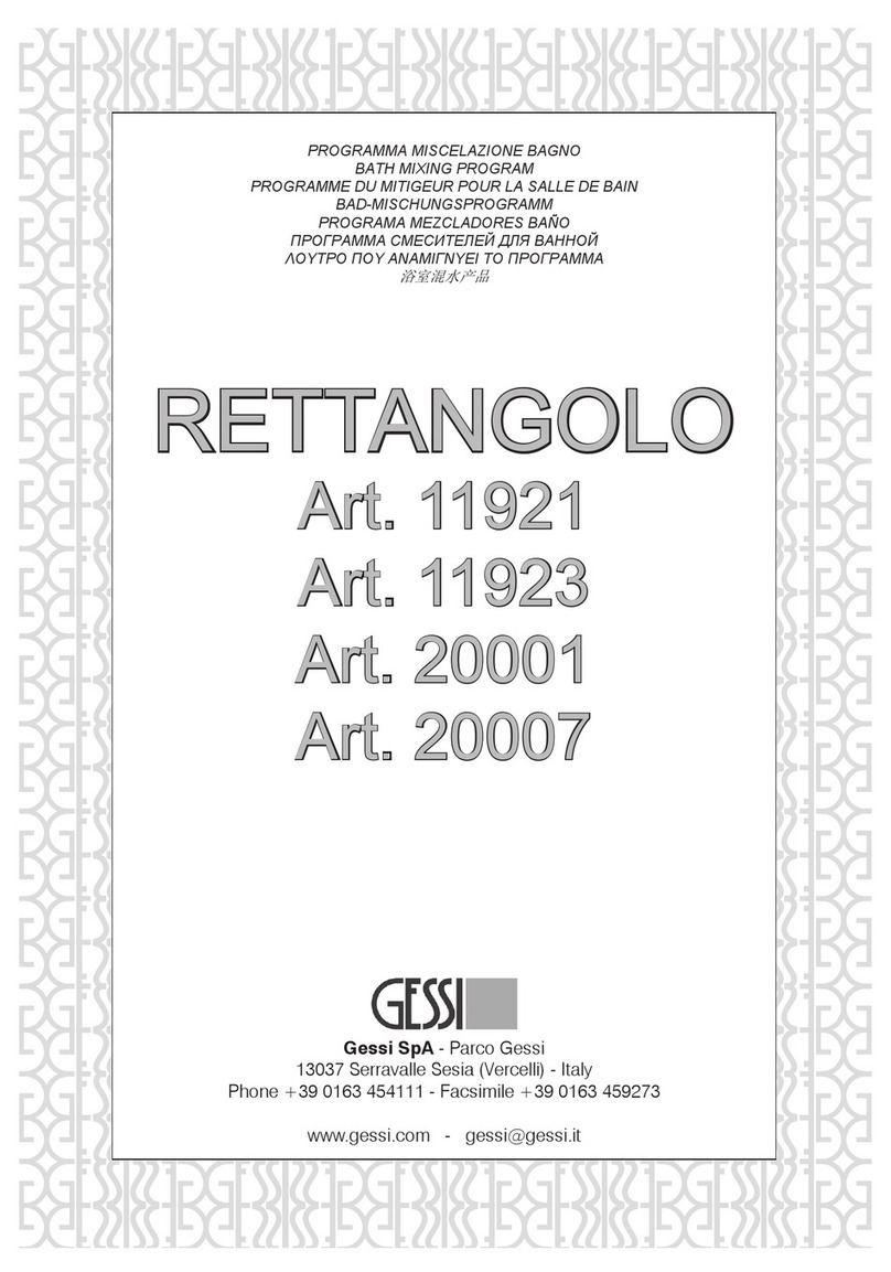 Gessi RETTANGOLO 11921 manual