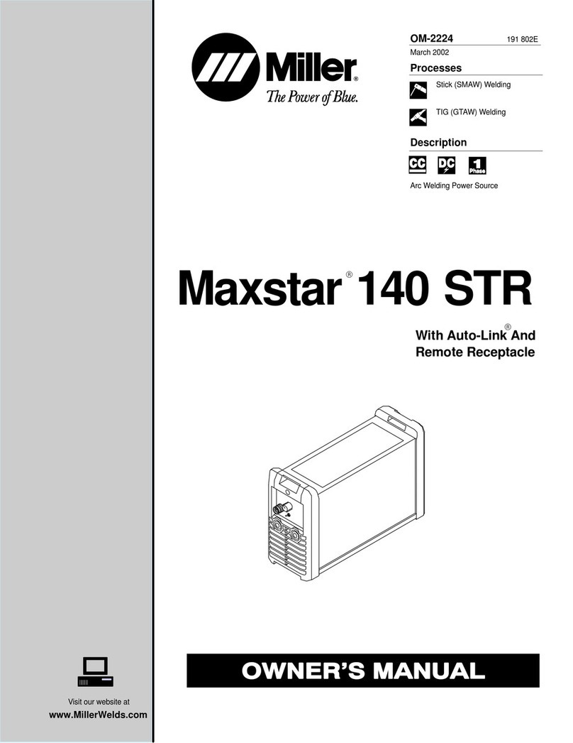 Miller Maxstar 140 STR owner's manual