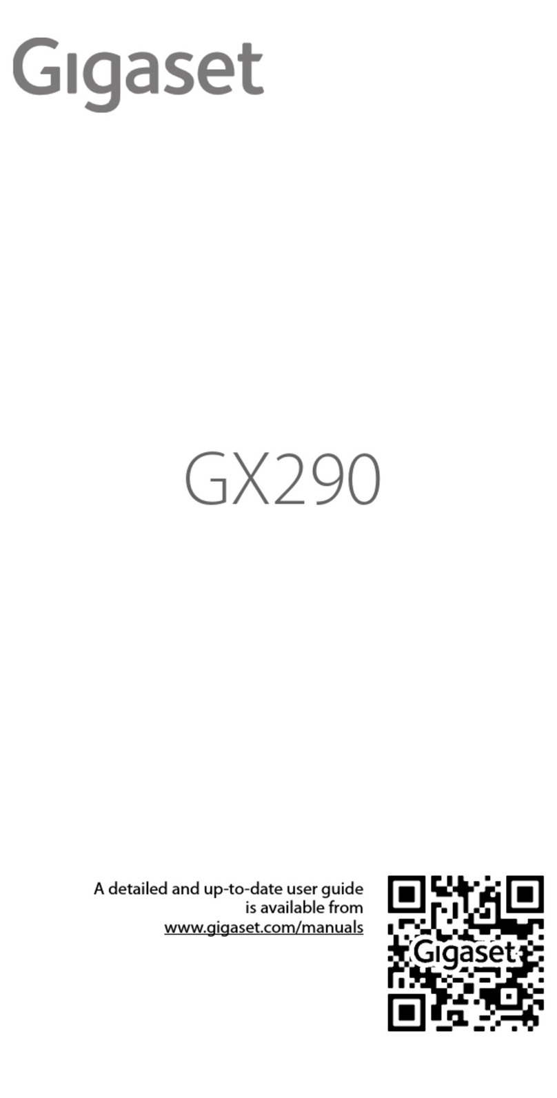 Gigaset GX290 manual