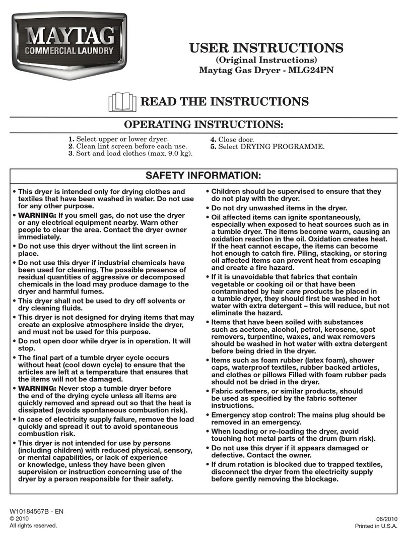 Maytag MLG24PN User instructions
