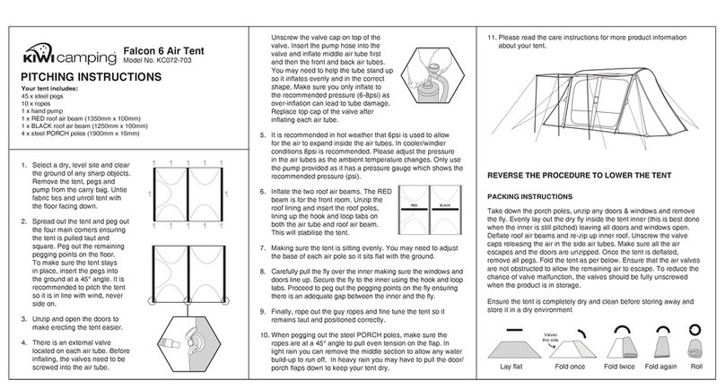 Kiwi Camping KC072-703 Pitching instructions