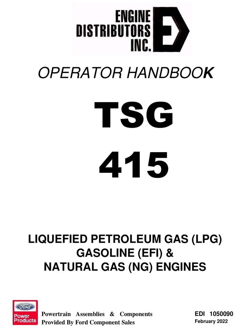 Engine distributors TSG 415 Operator's handbook