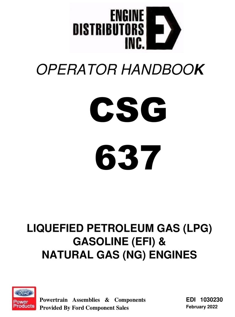 Engine distributors CSG 637 Operator's handbook