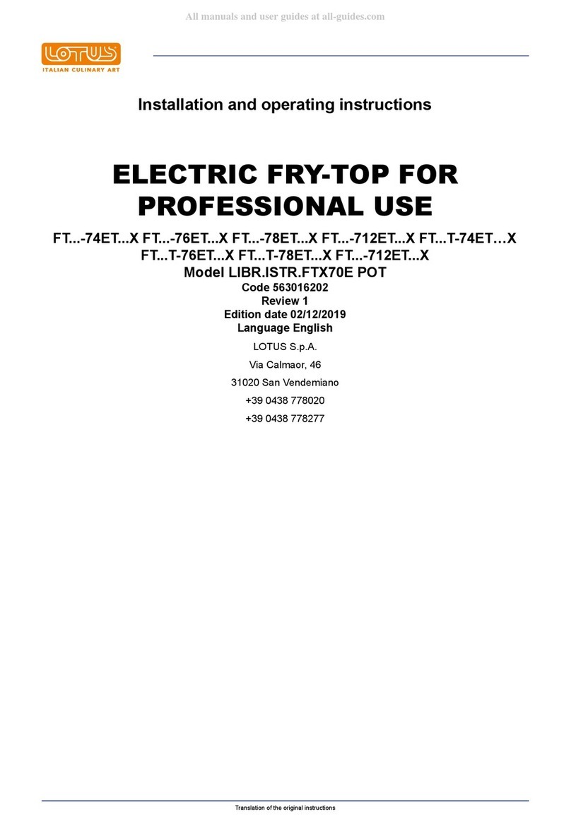 Lotus FT 74 ET X Series Installation and operating instructions