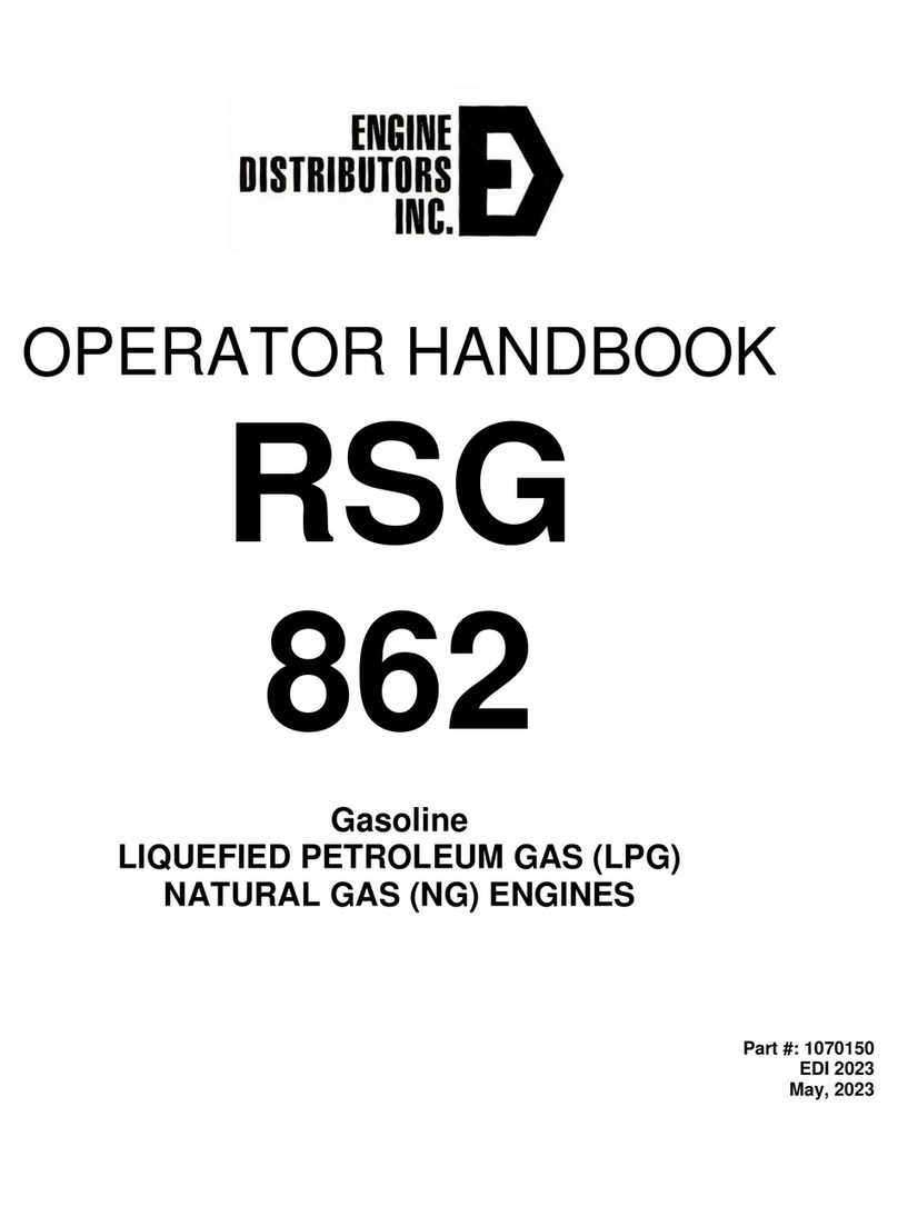 Engine distributors RSG 862 Operator's handbook