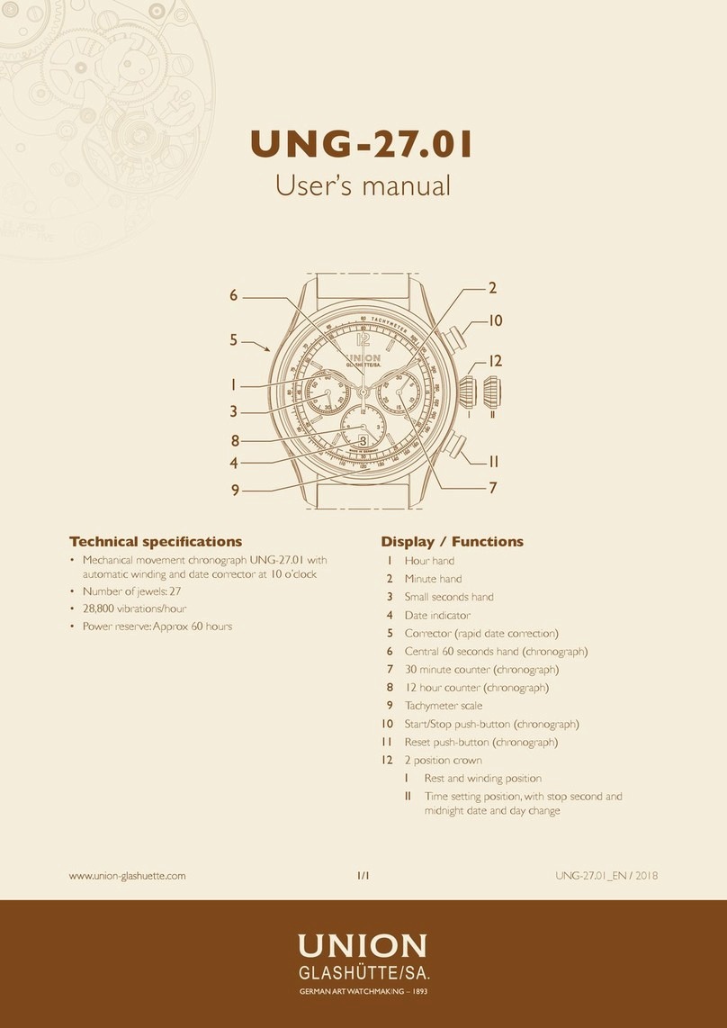 UNION GLASHÜTTE/SA UNG-27.01 user manual
