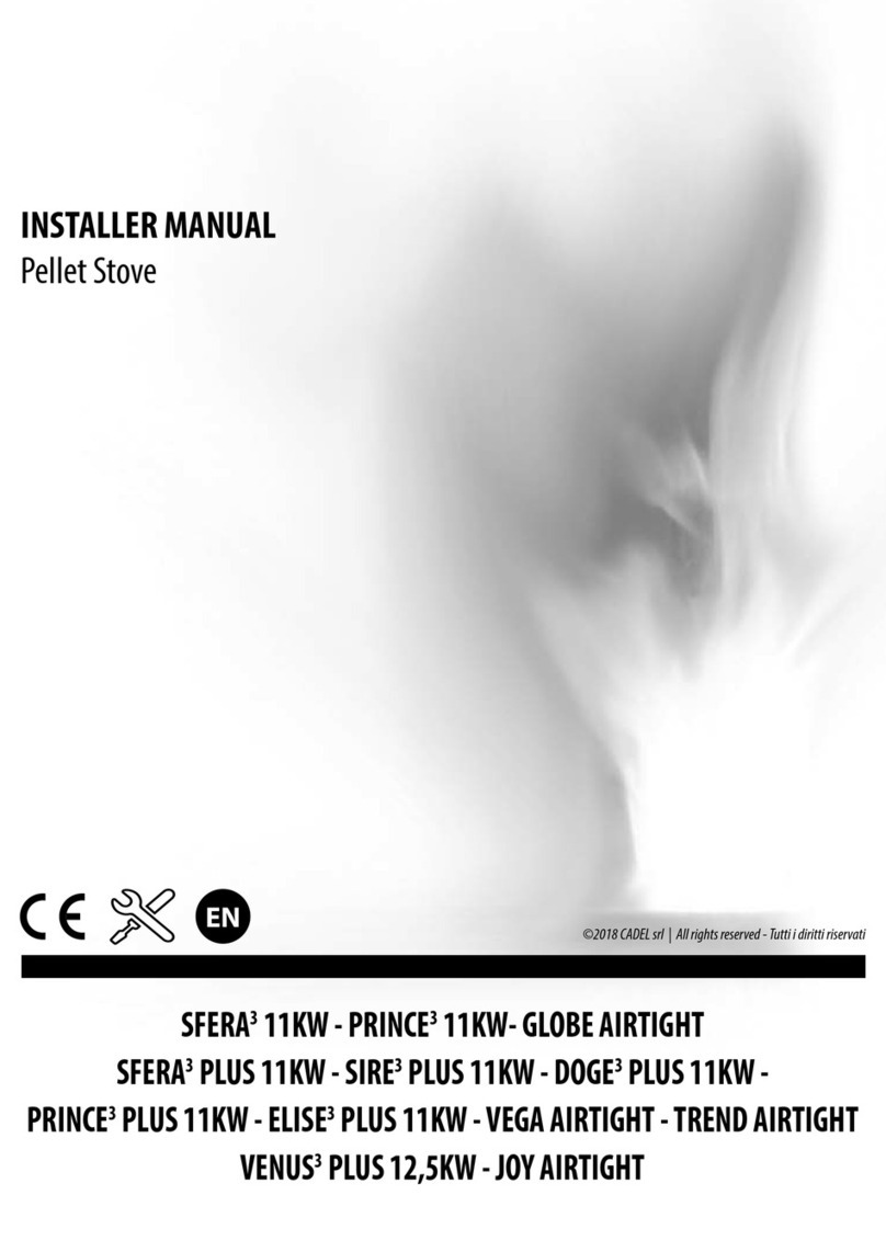 Cadel PRINCE3 11KW- GLOBE AIRTIGHT SFERA3 PLUS... Installer manual