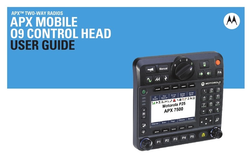 Motorola APX MOBILE O9 CONTROL HEAD User manual
