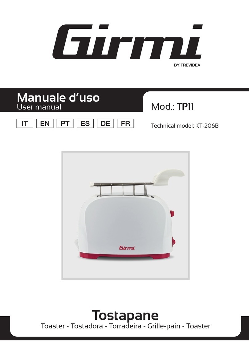 TREVIDEA Girmi TP11 User manual TREVIDEA Girmi TP11 User manual
